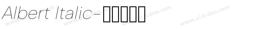 Albert Italic字体转换